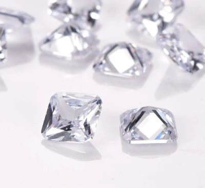 Wholesale Factory Price White Diamond Square Princess Shape Moissanite 5mm Loose Moissanite Stone